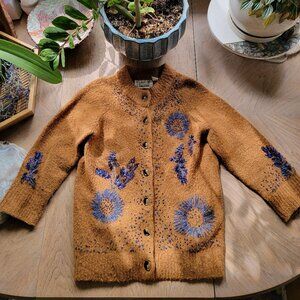 Anthropologie Field Flower Cardigan Size Small